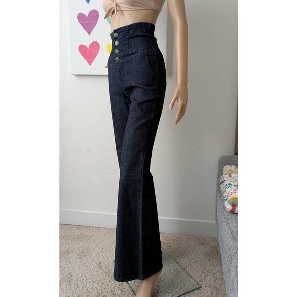 romeo & juliet couture y2k high waisted flare jeans 6 - Picture 2 of 10